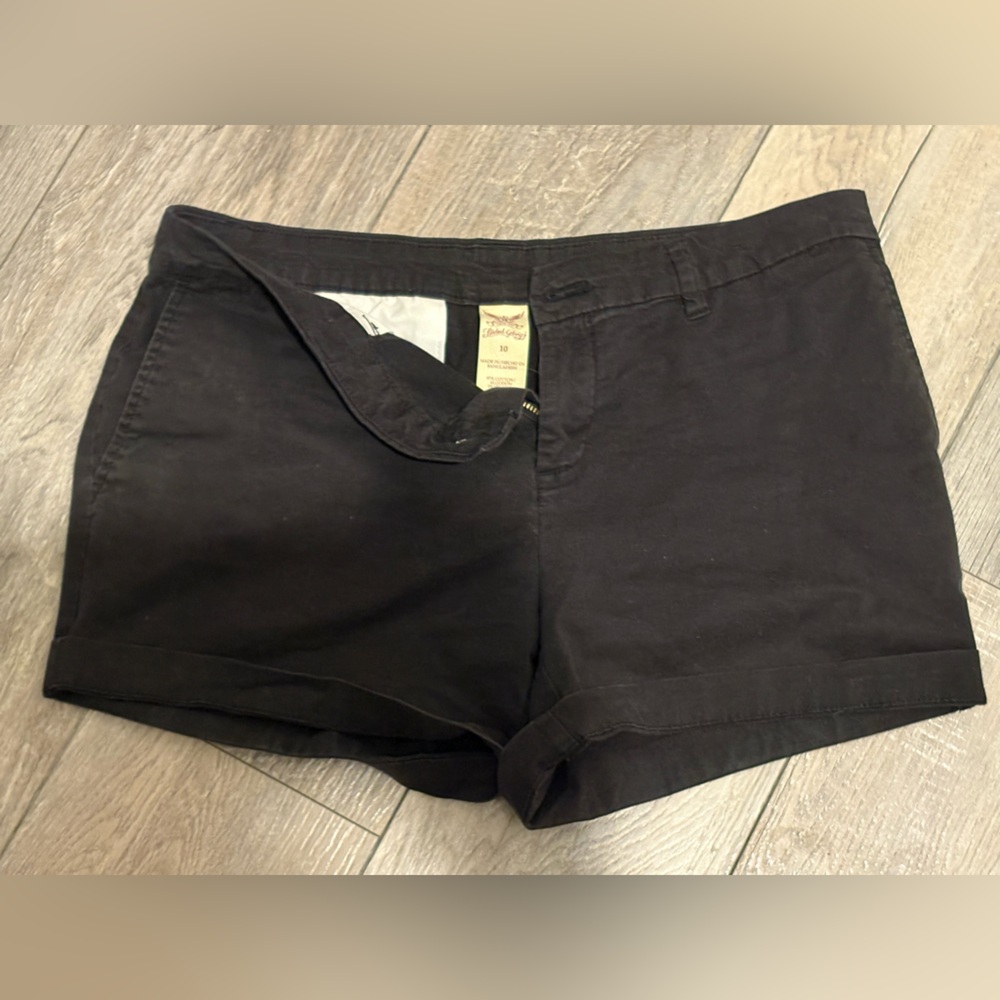 Faded Glory Black Cargo Shorts Classic Design